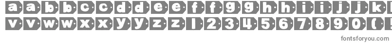 DjbTaggedAgain-fontti – harmaat kirjasimet valkoisella taustalla