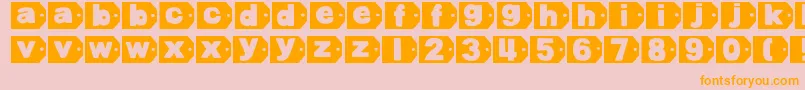 DjbTaggedAgain Font – Orange Fonts on Pink Background