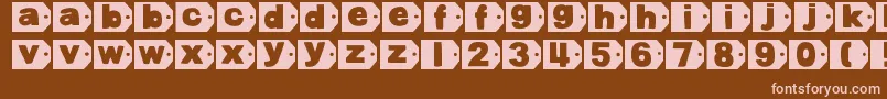 フォントDjbTaggedAgain – 茶色の背景にピンクのフォント