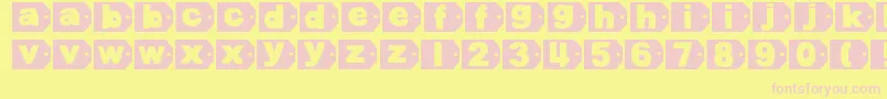 DjbTaggedAgain Font – Pink Fonts on Yellow Background