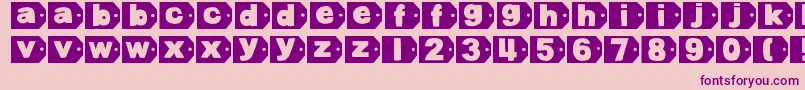 フォントDjbTaggedAgain – ピンクの背景に紫のフォント