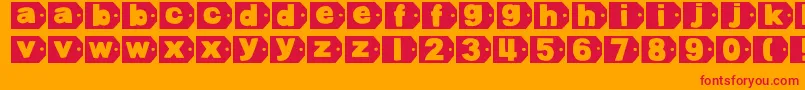 DjbTaggedAgain Font – Red Fonts on Orange Background