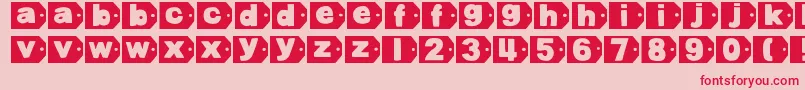 DjbTaggedAgain Font – Red Fonts on Pink Background