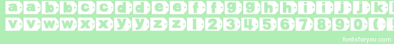 DjbTaggedAgain Font – White Fonts on Green Background