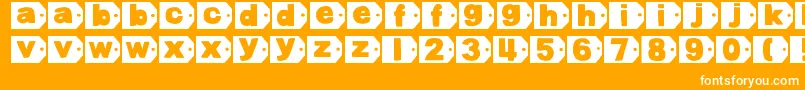 DjbTaggedAgain Font – White Fonts on Orange Background