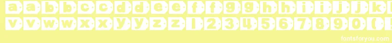 DjbTaggedAgain Font – White Fonts on Yellow Background