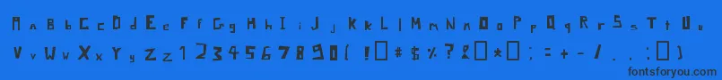 PixelSignboardRegular Font – Black Fonts on Blue Background