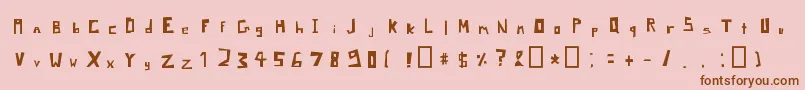 PixelSignboardRegular Font – Brown Fonts on Pink Background