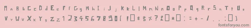 フォントPixelSignboardRegular – ピンクの背景に灰色の文字