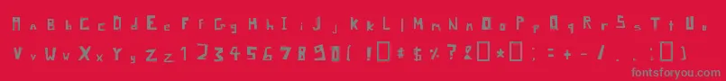 PixelSignboardRegular Font – Gray Fonts on Red Background