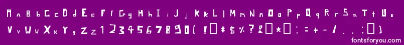 PixelSignboardRegular Font – White Fonts on Purple Background