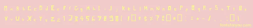 PixelSignboardRegular Font – Yellow Fonts on Pink Background