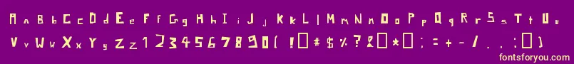 PixelSignboardRegular Font – Yellow Fonts on Purple Background