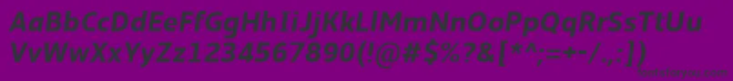 Czcionka Amble – czarne czcionki na fioletowym tle
