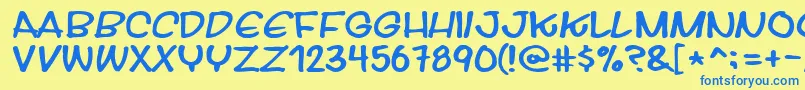 Streetwise Font – Blue Fonts on Yellow Background