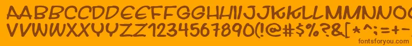 Streetwise-fontti – ruskeat fontit oranssilla taustalla