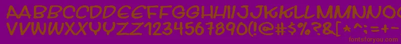 Streetwise Font – Brown Fonts on Purple Background