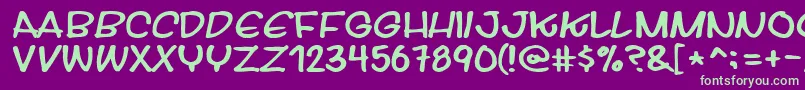 Streetwise Font – Green Fonts on Purple Background