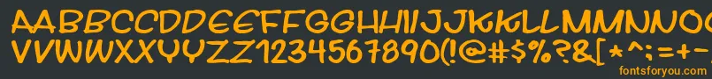 Streetwise Font – Orange Fonts on Black Background