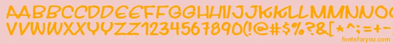 Fonte Streetwise – fontes laranjas em um fundo rosa
