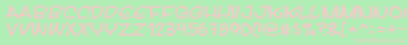 Streetwise Font – Pink Fonts on Green Background