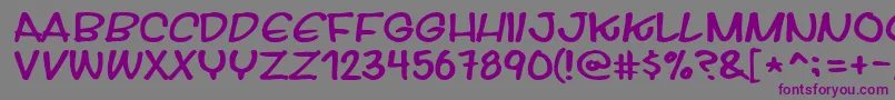 Fonte Streetwise – fontes roxas em um fundo cinza