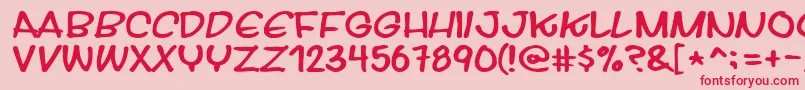 Streetwise Font – Red Fonts on Pink Background