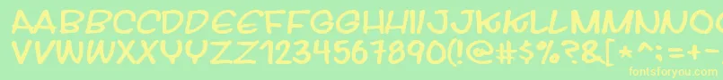 Streetwise Font – Yellow Fonts on Green Background