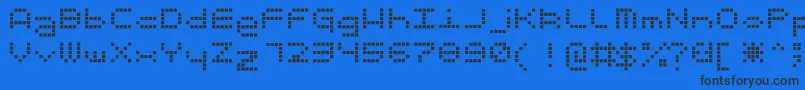 Ticker Font – Black Fonts on Blue Background