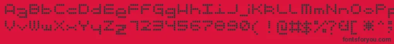 Ticker Font – Black Fonts on Red Background