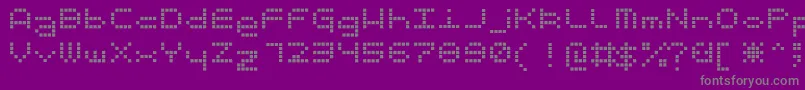 Ticker Font – Gray Fonts on Purple Background