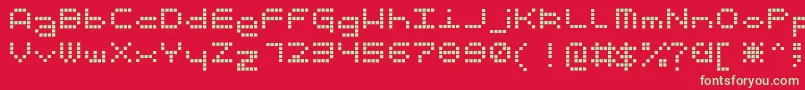 Ticker Font – Green Fonts on Red Background