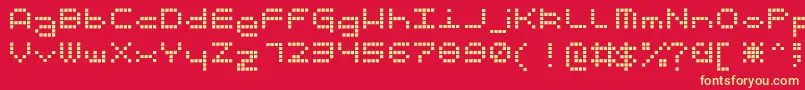 Ticker Font – Yellow Fonts on Red Background