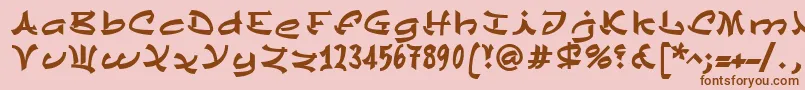 Saiba mais sobre a fonte ChinezeLtBold Fonte ChinezeLtBold – fontes marrons em um fundo rosa