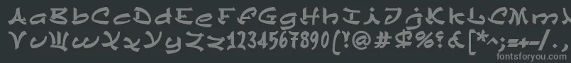 ChinezeLtBold Font – Gray Fonts on Black Background