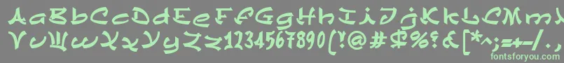 Шрифт ChinezeLtBold – зелёные шрифты на сером фоне