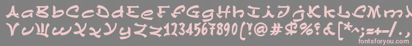 ChinezeLtBold-fontti – vaaleanpunaiset fontit harmaalla taustalla