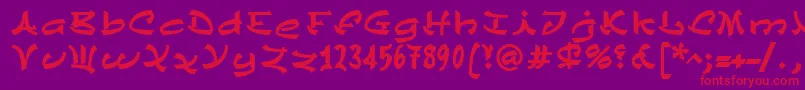 ChinezeLtBold Font – Red Fonts on Purple Background