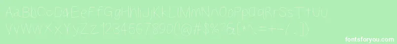 Kabinaselt Font – White Fonts on Green Background