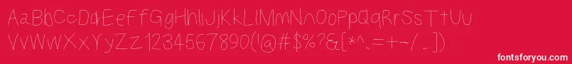 Kabinaselt Font – White Fonts on Red Background