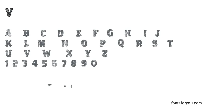 A fonte Variations – alfabeto, números, caracteres especiais