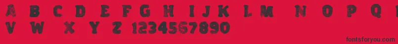 Variations Font – Black Fonts on Red Background