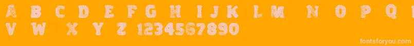 Variations Font – Pink Fonts on Orange Background