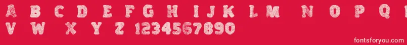 Variations Font – Pink Fonts on Red Background