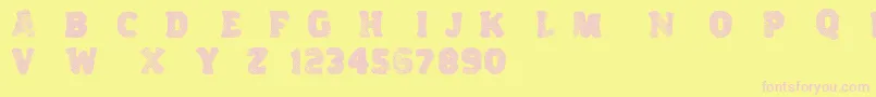 Variations Font – Pink Fonts on Yellow Background