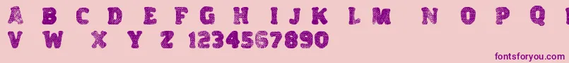 Variations Font – Purple Fonts on Pink Background