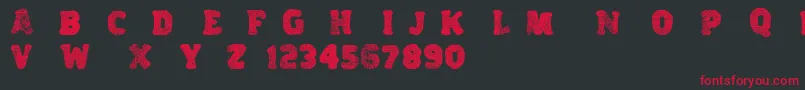 Variations Font – Red Fonts on Black Background