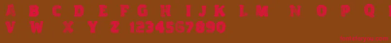 Variations Font – Red Fonts on Brown Background
