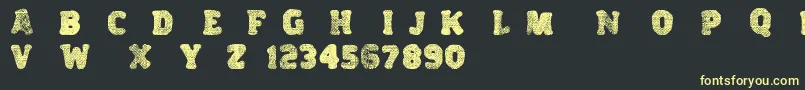 Variations Font – Yellow Fonts on Black Background