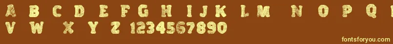 Variations Font – Yellow Fonts on Brown Background